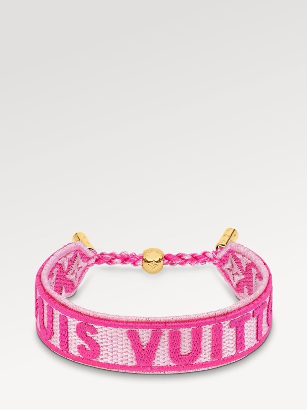 Louis Vuitton reversible hot pink Buddy bracelet- M1056Z